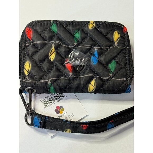 lug Accessories - Lug Chipper Wristlet Pouch w RFID - Lights Black NWT